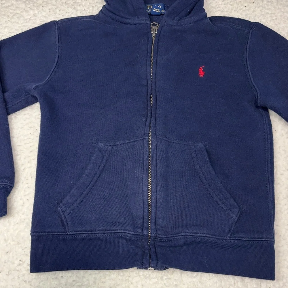 Polo Ralph Lauren Kids Blue Full Zip Fleece Hoodie